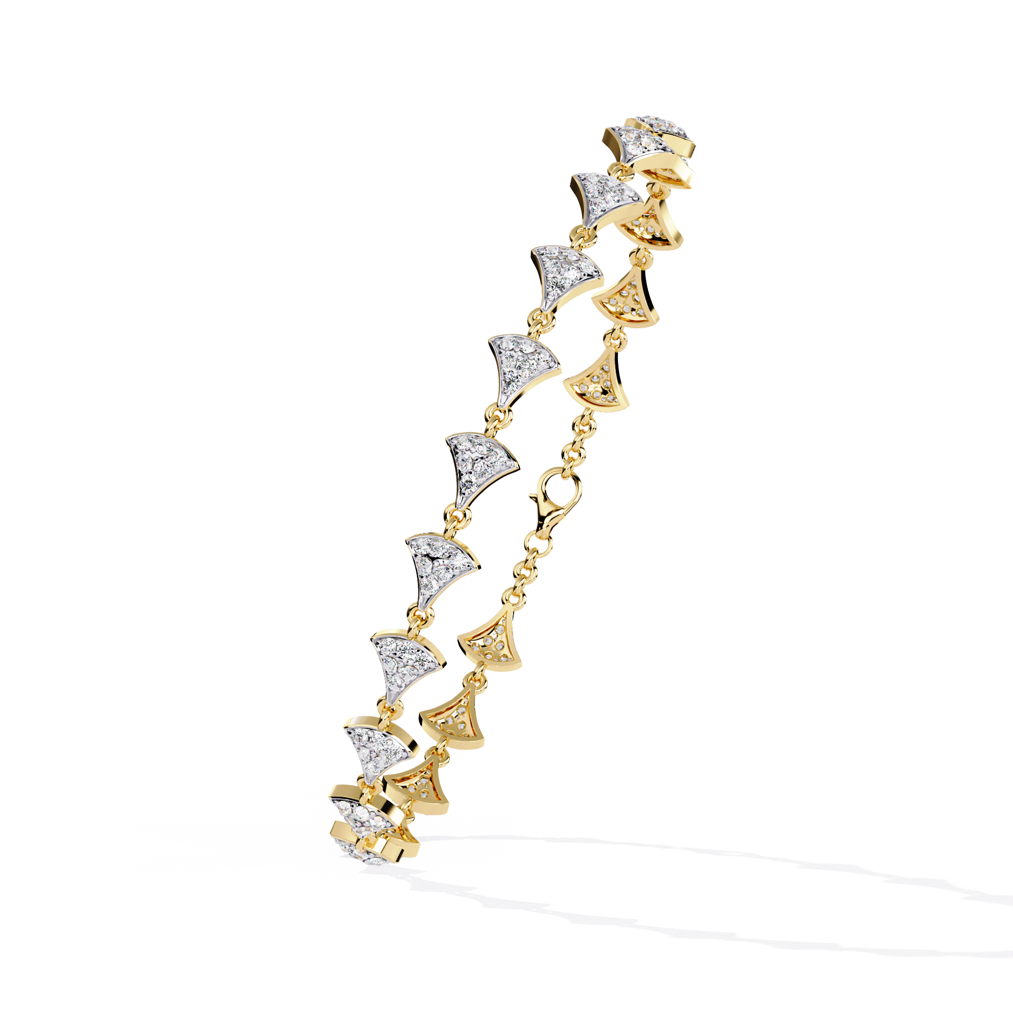 Solitairekart 1.05ct X and O Natural Diamond Tennis Bracelet-HI Color, VS-SI Clarity